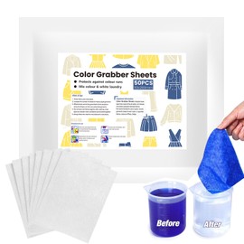 Color Catchers for Laundry Color Absorber Laundry Sheets Color Dye Guard Sheet Color Run Remover Color Grabbing Laundry Sheet Color Bleed Removers for Home Apartment Dorm 50PCS