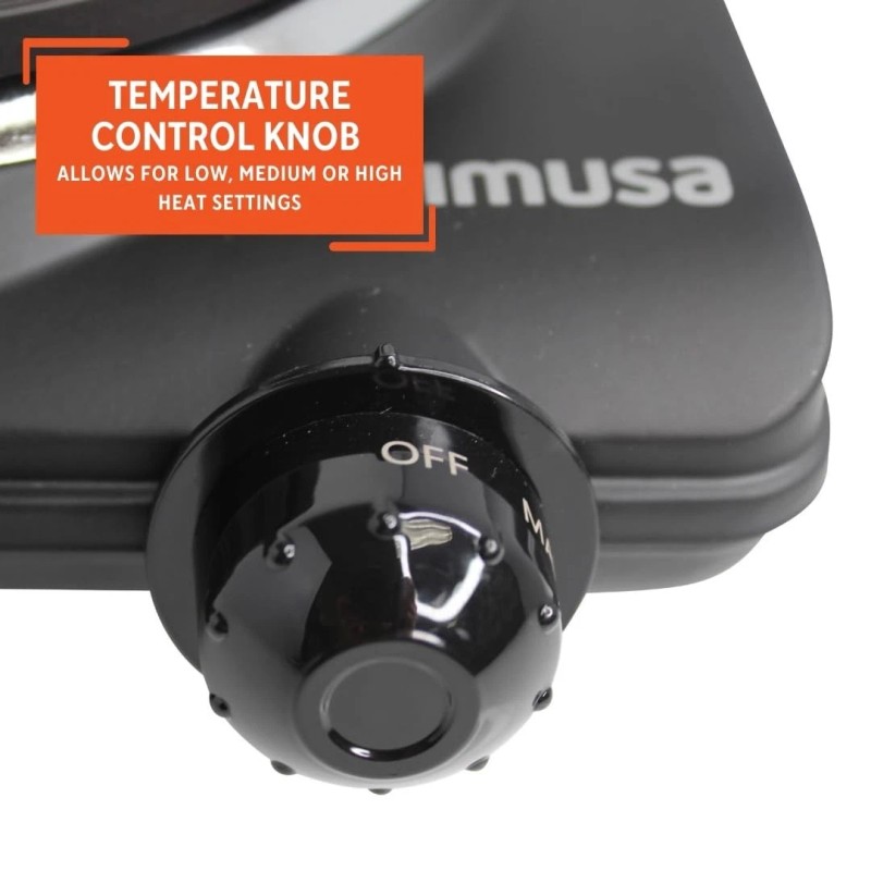 IMUSA Single Black Countertop Hot Plate Compact Portable Cooking Solution