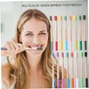 KOMBIUDA Bamboo Toothbrushes 4pcs Set Soft Bristles Wooden Handles Perfect