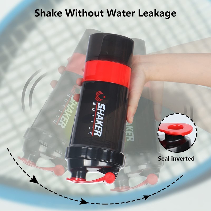 XTKS Shaker Bottle,16oz Protein Shaker Bottles with Mixing Ball, 3
