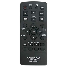 AKB74435311 AKB74375511 Replaced Remote Control Compatible with LG Soundbar Sound Bar HS7 HS8 LAS855M HS9 LAC955M LAC555H LAS550H LAS551H LAS55A1-D LAS750M LAS751M LAS950M LASC55 S45A1-D Home Theater