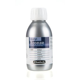 Schmincke - Acrylic Bronze, Silver, 150 ml, 15 825 020, Shiny Metallic Effects on Acrylic Paintings, Paper, Canvas, Wood, Metal, Plastic, Plaster