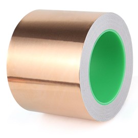 BOMEI PACK Copper Foil Tape 75 mm x 20 m for Guitars and EMI Shielding, Snail Protection, Crafts, Electrical Repairs