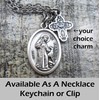 St. Francis of Assisi, Saint Francis Necklace, Keychain or Clip,