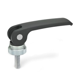 Ganter Normelemente Eccentric clamp with screw, 927-63-M5-30-A-B, handle length l1: 63 mm, thread d2: M5, lever zinc die-cast, black, 1 piece