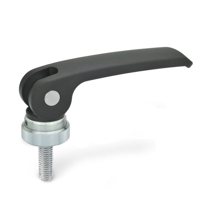 Ganter Normelemente Eccentric clamp with screw, 927-63-M5-30-A-B, handle length l1: