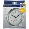 TFA Dostmann Analoger Funk-Wecker, 98.1036, mit Alarm, inklusive Funkuhr, Silber,