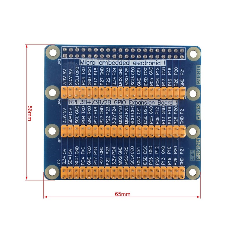 ZDE GPIO Expansion Board GPIO 1 to 3 Port Extension