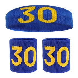 Sports Sweatbands for Men Women, Moisture Wicking Headband Wristband, Soft Elastic Athletic Towel Sweat Bands for Basketball, Tennis, Working Out