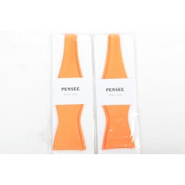 PenSee Lot of 2 PenSee Mens Orange  Solid  Woven Bow Ties