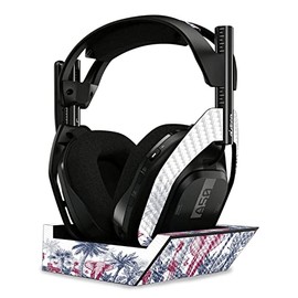 MightySkins Carbon Fiber Skin Compatible with Astro A50 Wireless Headphones + Base Station (Gen 4) - Tropical Jungle | Protective, Durable Textured Carbon Fiber Finish | Easy to Apply