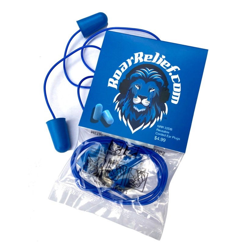 Detroit Football Earplugs (Corded Ear Plugs)