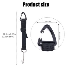 Car Purse Hook, Metal Hidden Bag Holder for Car Adjustable Car Seat Hooks Car Hooks for Purses and Bags, Holding 100 Lbs