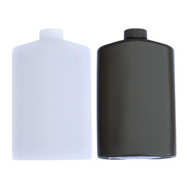 Mt. Sun Gear SportFlask Fighter Pilot Flask Great for Concerts, Fishing, Skiing, Backpacking, Hiking - 16oz US Military Issue Plastic Flask BPA Free Made in USA (Natural + Black)