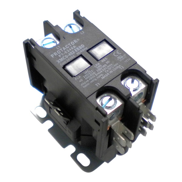 Protactor 2 Pole 40 AMP Heavy Duty AC Contactor Replaces Virtually All Residential 2 Pole Models