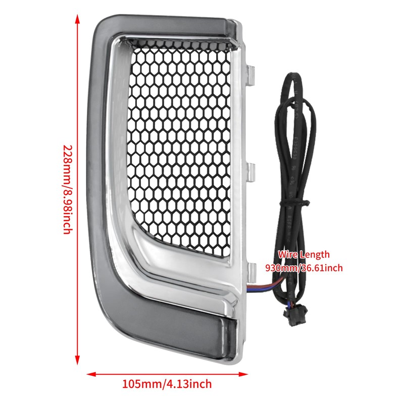 HDBUBALUS Engine Guard Lowers Grills Leg Fairing LED Turn Signal