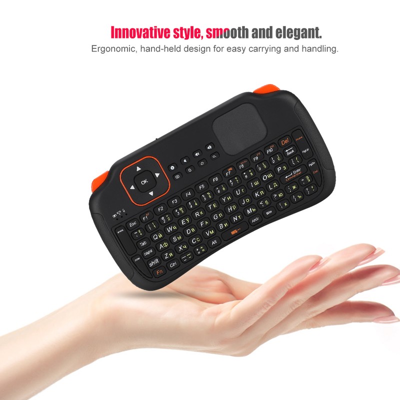 2.4GHZ 83-key Wireless Keypad Mini Rechargeable Keyboard for Android Russian