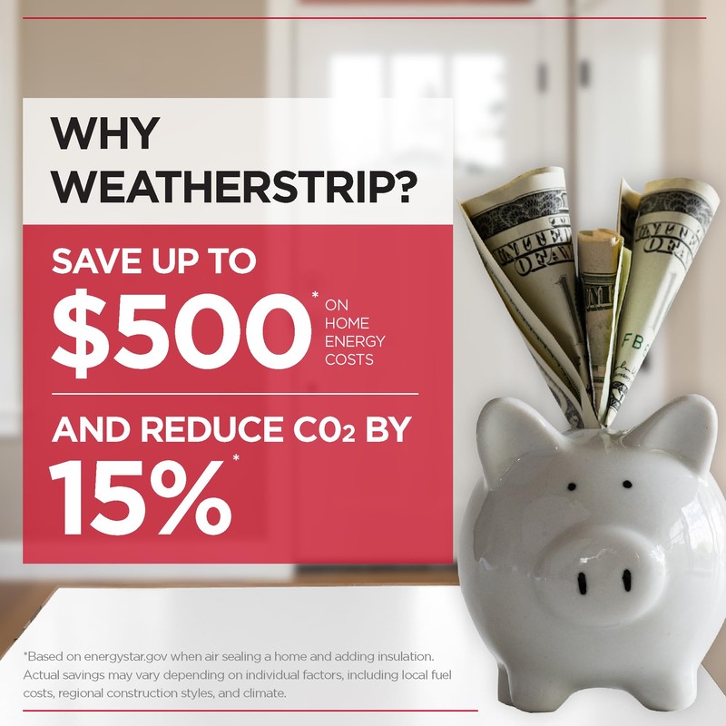 M-D Building Products Vinyl Cinch® U-Shape Door Bottom Seal, Slide-On