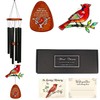 Memorial Wind Chimes for Loss of Loved One, 36" Cardinal