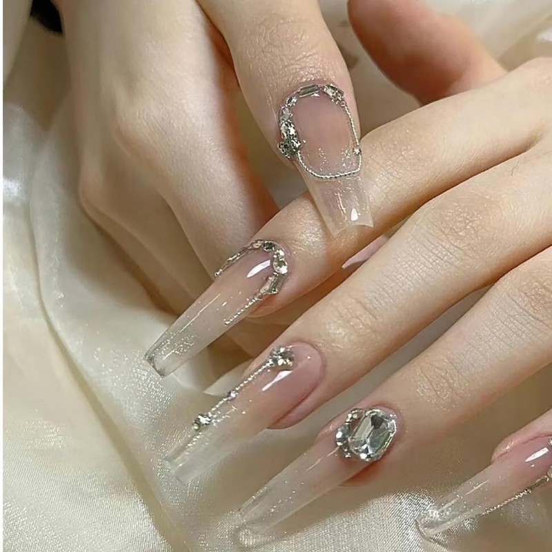 4pcs nail ball chain nail chain gold nail parts chain
