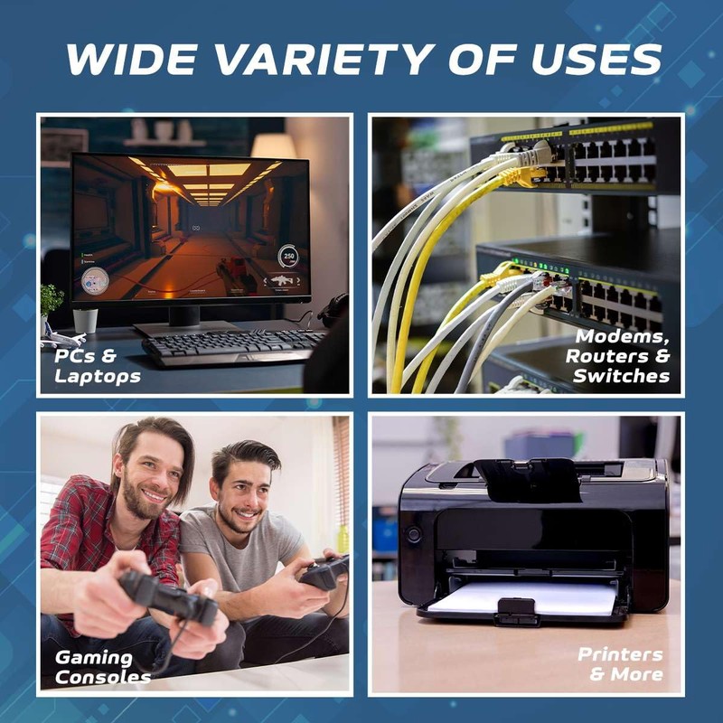 Cables Direct Online Snagless - Cable de red Ethernet Cat6,