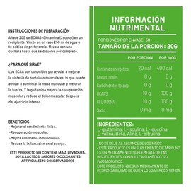 Aminoácidos Bcaas  Glutamina Green 1kg Sabores