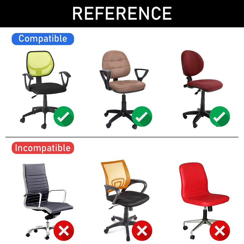 Office Chair Cover Stretchable Computer Desk Chair Seat Covers 2