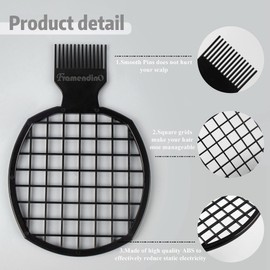 Framendino, Afro Twist Comb Twist Brushes Hair Styling Comb Set Hair Coils Comb Tool for Home Salon Barber Supplies (2 Pack)