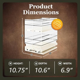 Vertical Spice - Large Pullout Sliding Spice Rack Organizer - 2 Individual 2 Tier Drawers - Premium Rolling Seasoning Holder/Caddy for Hidden Pantry Storage - Made in USA (6.9''W x 10.75" H x 10.6''D)
