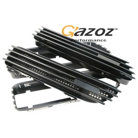 Gazoz Performance Replacement Glossy Black Side Grill Grille Fender Vents Compatible With E46 M3 01-06