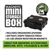 Mini Waterproof Magnetic Storage Box with Inner Dividers, Hide-A-Key Magnet