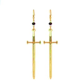 Sword Earrings for Women Men, Statement Snake Star Sword of Victory Asymmetric Earrings Stud Vintage Gothic Dangle Hoop Silver Earrings for Teen Girls Jewelry Gifts (Sword2)
