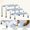 13 Inch 3-Tier Dog Stairs, Cotton Fabric Steps with Non-Slip