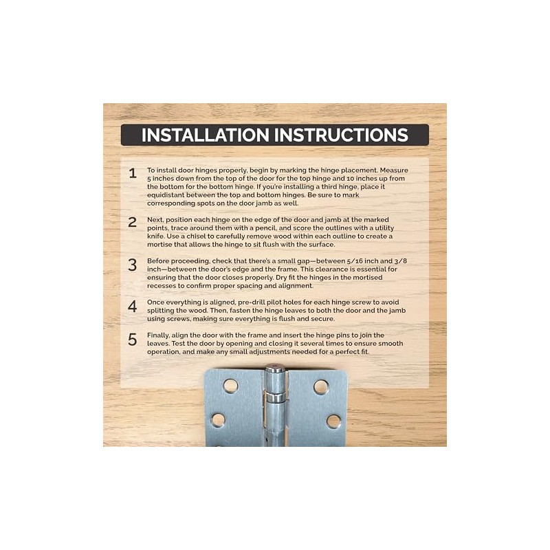 Hinge Outlet 4 Inch with 1/4 Inch Radius Ball Bearing