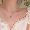 Cimenexe Bohemian Crystal Bow Heart Choker Necklace Silver Cz Heart