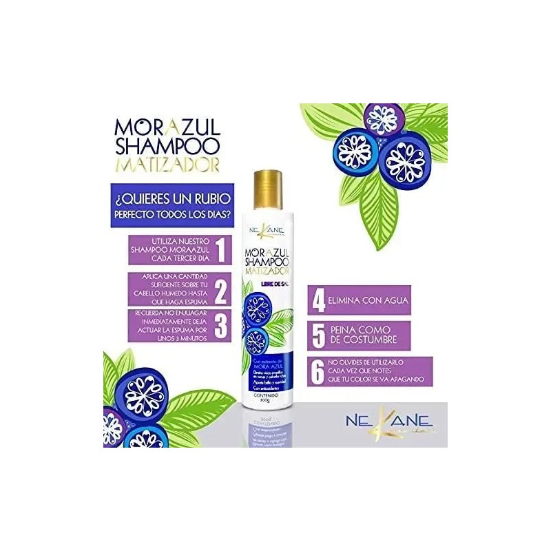 Shampoo Matizador Tonos Platinados Libre De Sal 300g Nekane