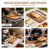 Wooden Manual Bread Bow Set with Storage Bag & Spoon,