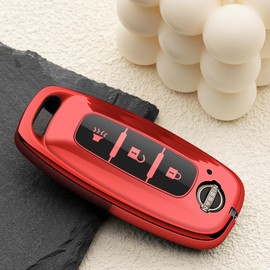 ZSPDACC Key Fob Cover for Nissan 2024 2025 Car Key Case Protector 3 Buttons for Ariya Kicks Pathfinder Rogue Accessories