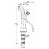 SANEI PN52 Water Sprinkling, Lever Nozzle, Water Flow Switcher, Compatible