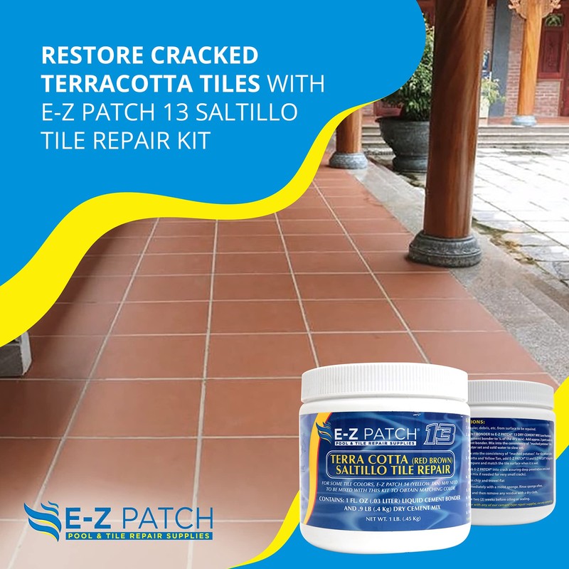 E-Z Patch 13 Saltillo Tile Repair Kit - DIY TerraCotta