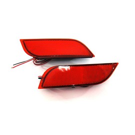 2x Red Lens Rear Bumper Reflector LED Fog Tail Stop Brake Light DRL For 2008-up Impreza WRX STI hatchback Legacy XV Exiga