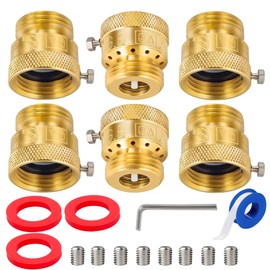 Vacuum Breaker Hose Bib Backflow Preventer, 3/4 Inch, Anti-Siphon Vacuum Breaker, Brass Plumbing Fitting,Lead-free brass(6PCS)
