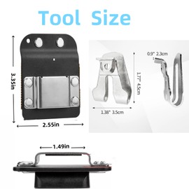 Drill Holder for Tool Belt, Drill Belt Clip Holster for Cordless Drill Impact Driver Screwgun,Up to 2" Belt,Compatible with Dewalt, Milwaukee, Ryobi Cordless Drills, Impact Drivers, and Nailers