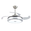 AngelcityCC 36" Retractable Ceiling Fan with Light and Remote Control,