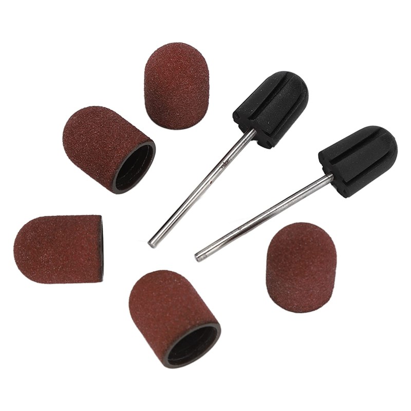 50 Pieces 180# Nail Art Sanding Cap, Nail Drill Polishing