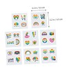 WHAMVOX Rainbow Pride Stickers 8 Sheets Gay Pride Transfer Decals