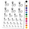 Peeking Flamingo Temporary Tattoo Water Resistant Fake Body Art Set