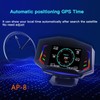 Car HUD Display OBD2 GPS Slope Meter Multifunction Overspeed Alarm
