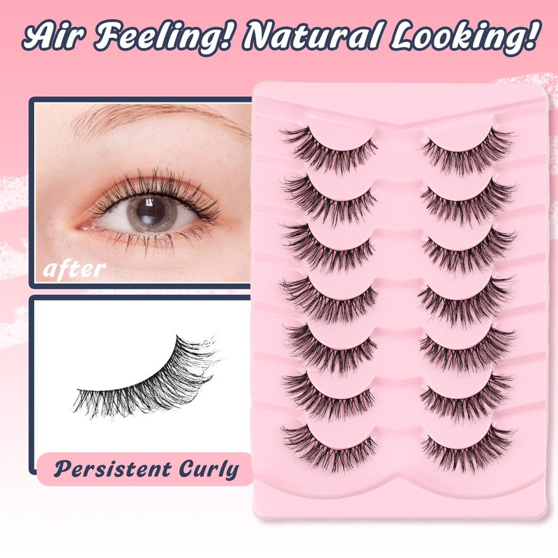Wipsy Lashes Cat Eye 14MM False Eyelashes Natural Look C