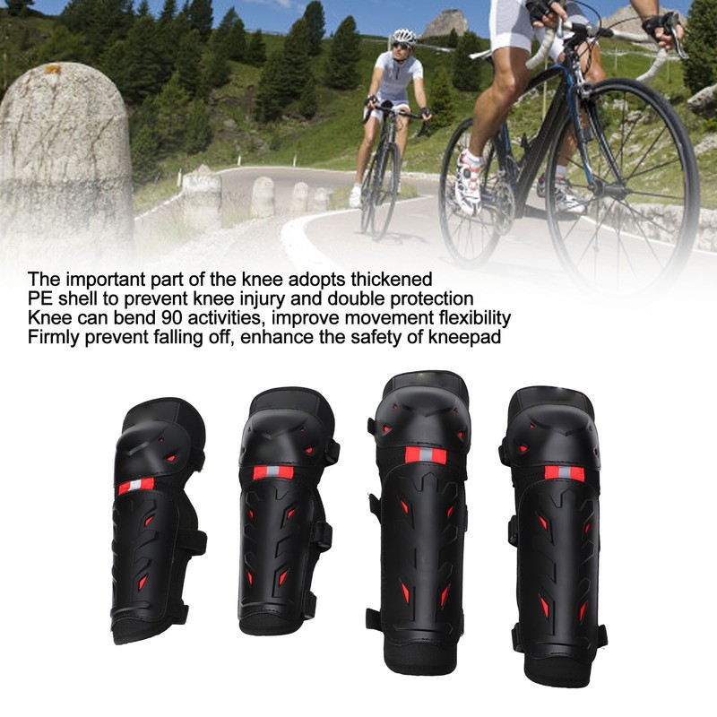 4PCS Knee Pads Elbow Pads Night Luminous Knee Protective Gear